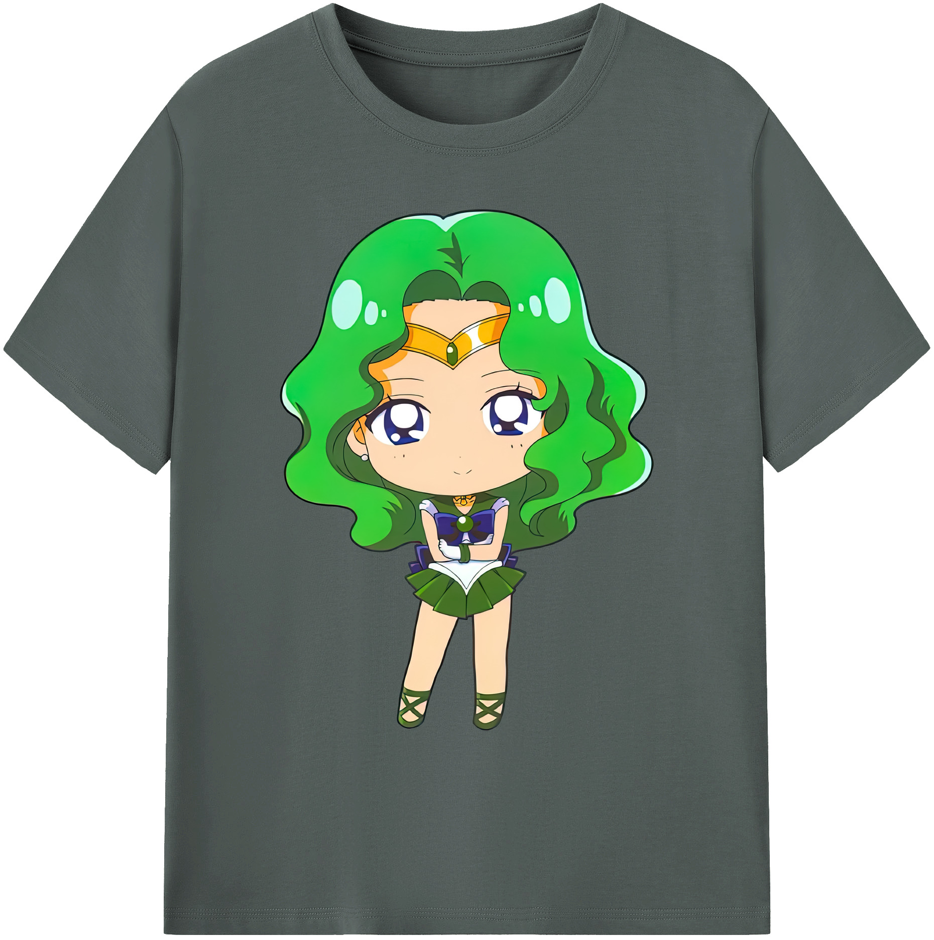 （画像用） 美少女戦士セーラームーン 海王 みちる（かいおう みちる） Sailor Moon Kaiou Michiru 綿100％ メンズ半袖Tシャツ｜肌触りやわらか＆通気性